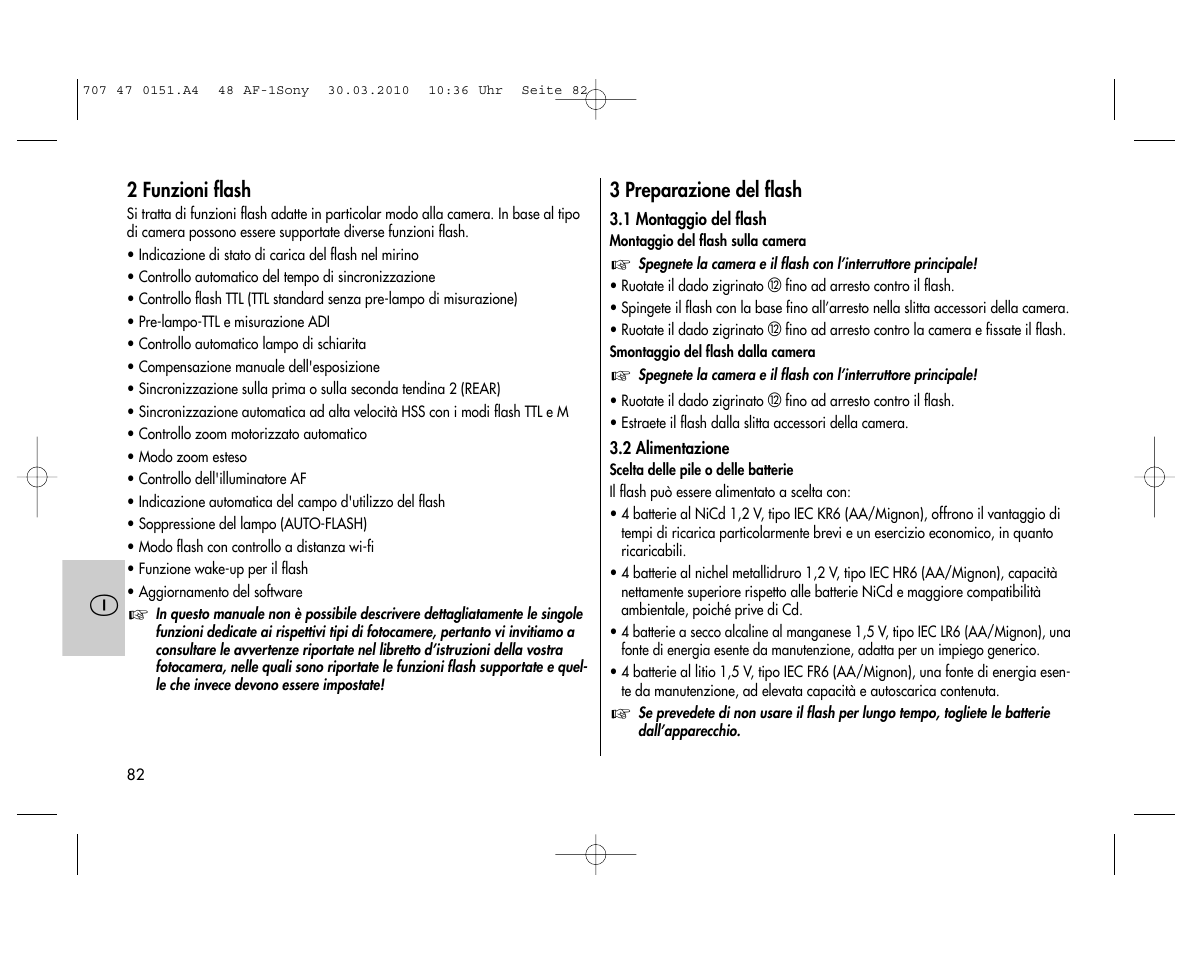 Metz MECABLITZ 48 AF-1 digital Sony User Manual | Page 82 / 125