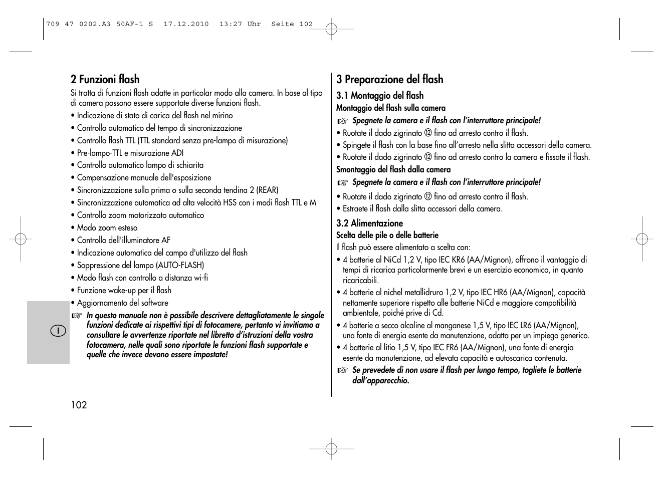 Metz MECABLITZ 50 AF-1 digital Sony User Manual | Page 102 / 158