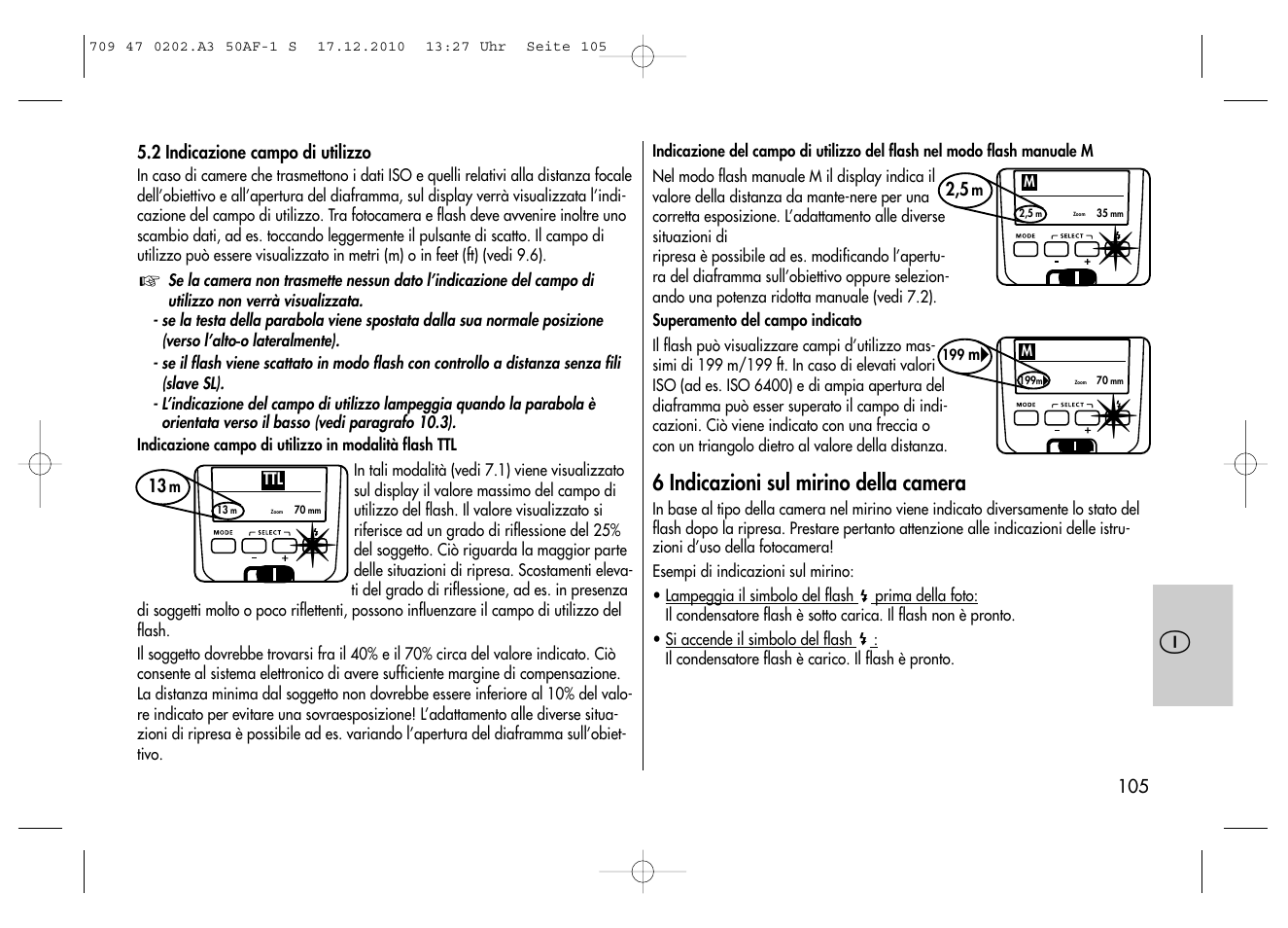 Metz MECABLITZ 50 AF-1 digital Sony User Manual | Page 105 / 158
