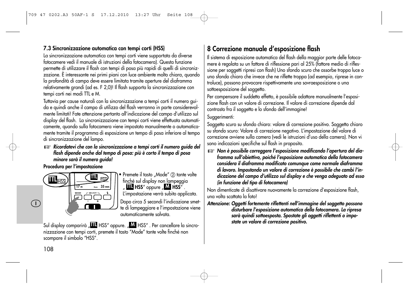 Metz MECABLITZ 50 AF-1 digital Sony User Manual | Page 108 / 158