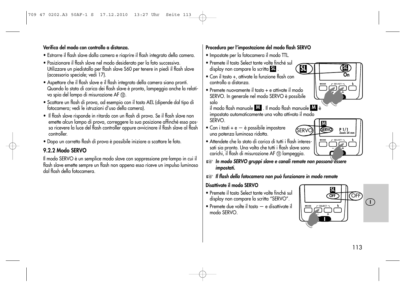 Metz MECABLITZ 50 AF-1 digital Sony User Manual | Page 113 / 158