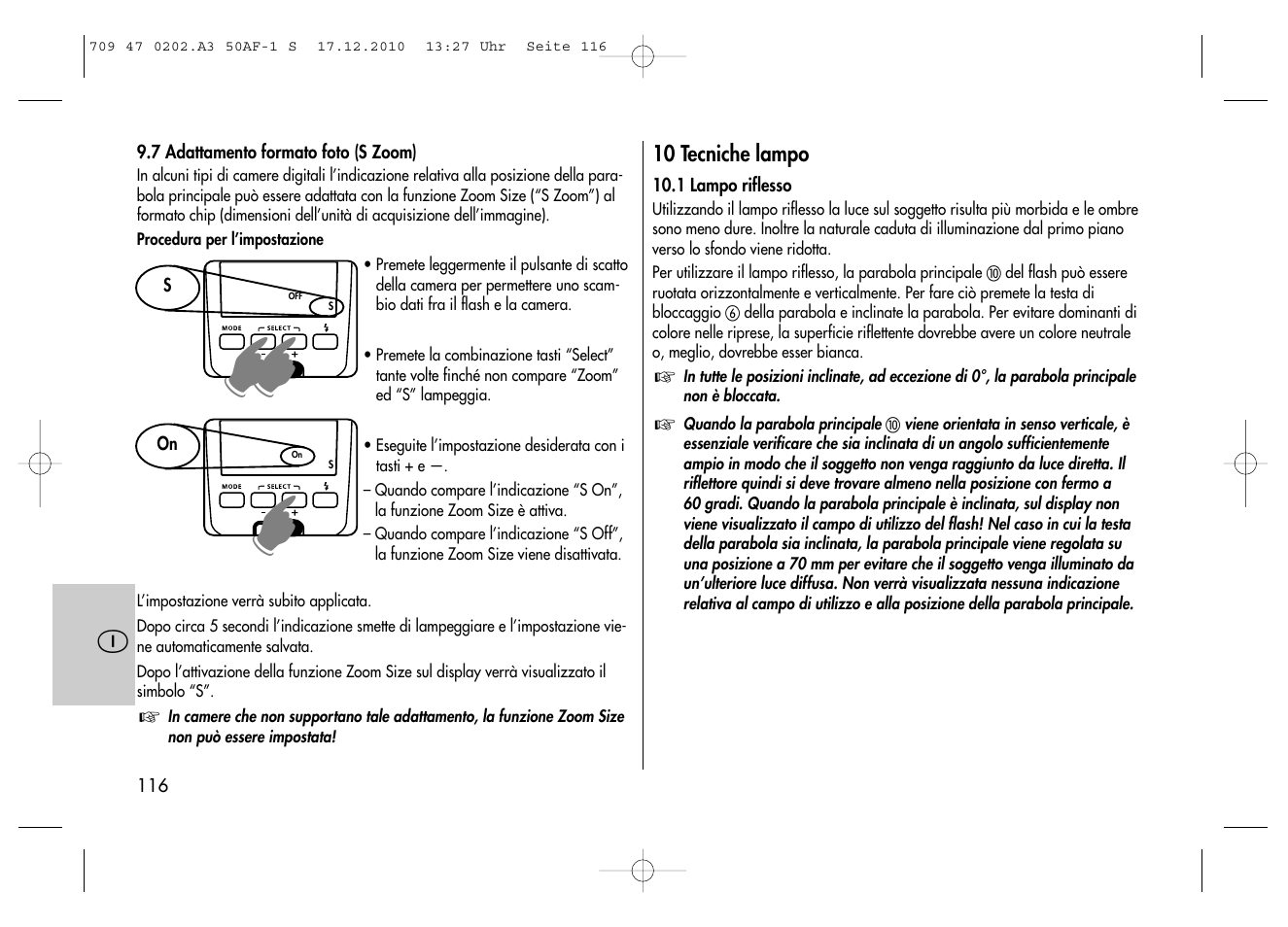 Metz MECABLITZ 50 AF-1 digital Sony User Manual | Page 116 / 158