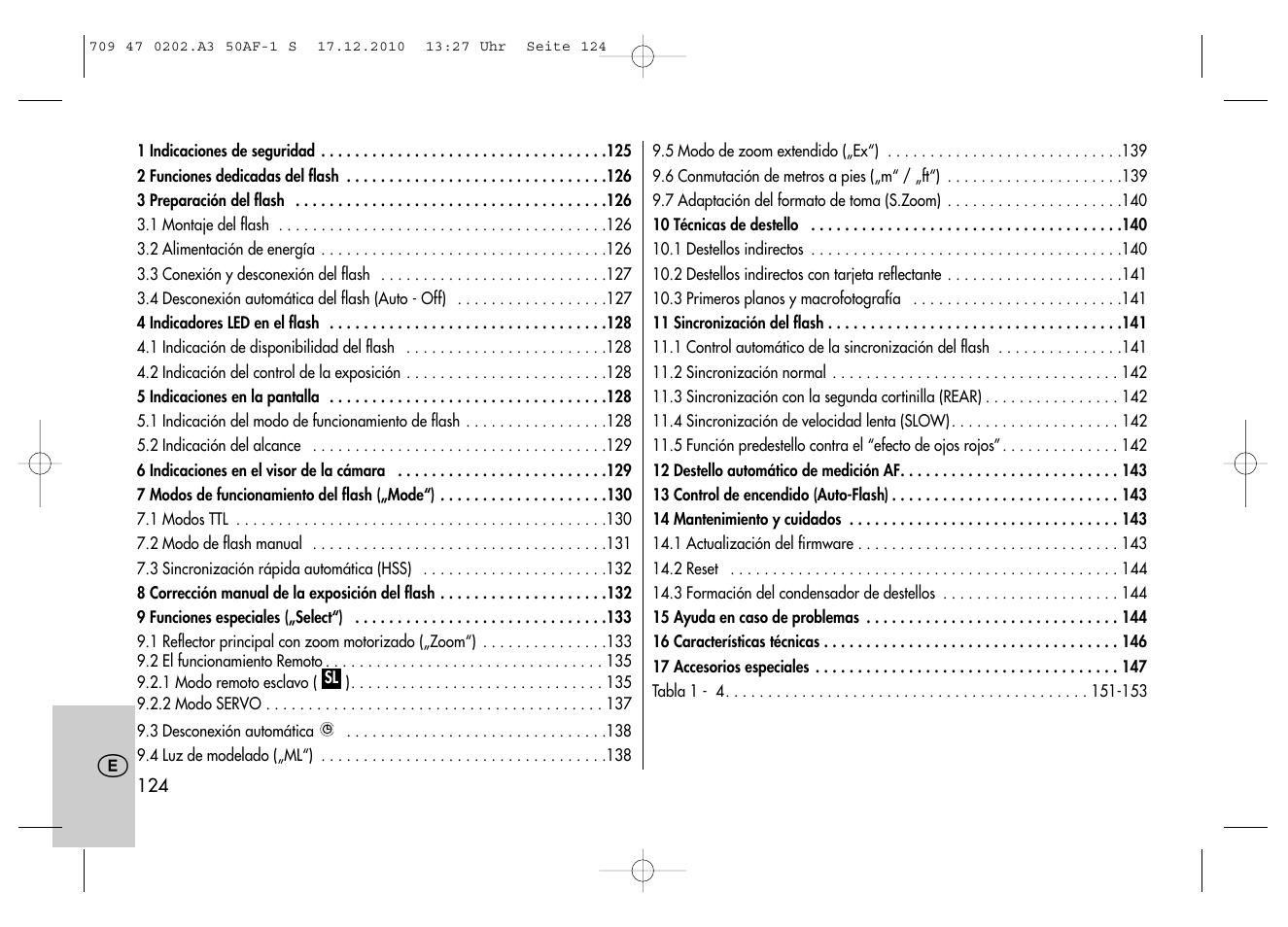 Metz MECABLITZ 50 AF-1 digital Sony User Manual | Page 124 / 158