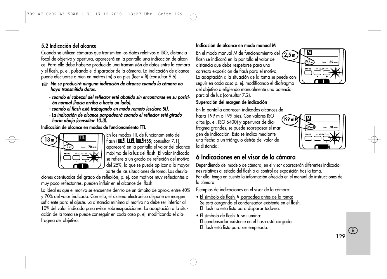 Metz MECABLITZ 50 AF-1 digital Sony User Manual | Page 129 / 158