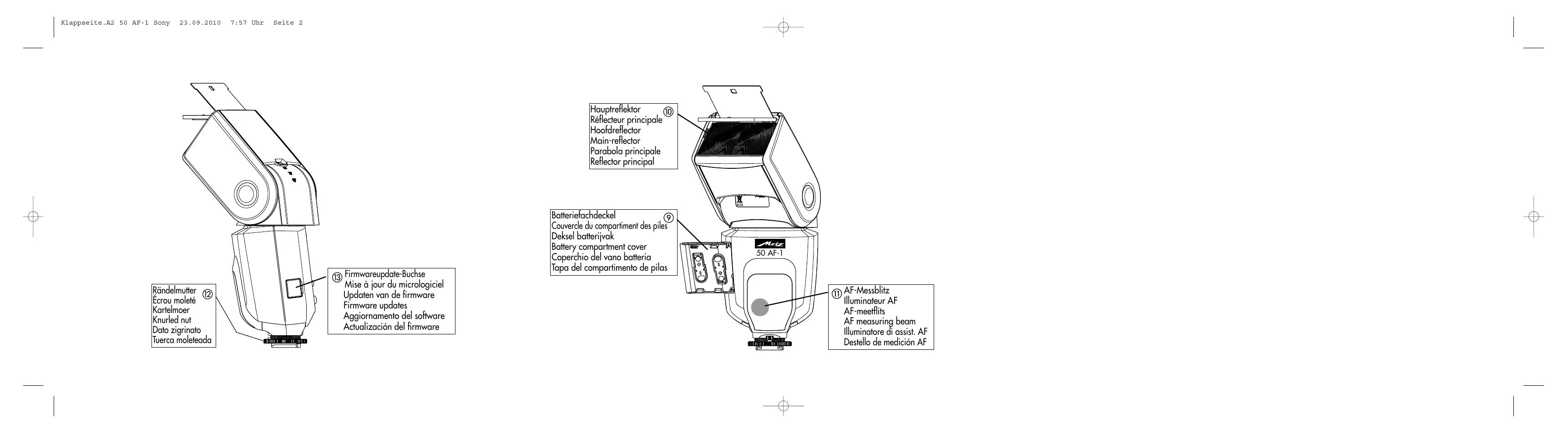 Metz MECABLITZ 50 AF-1 digital Sony User Manual | Page 157 / 158