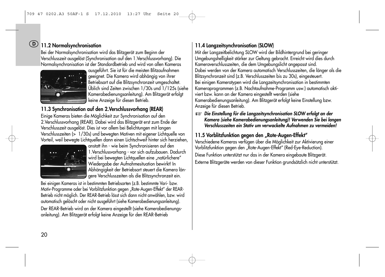 Metz MECABLITZ 50 AF-1 digital Sony User Manual | Page 20 / 158