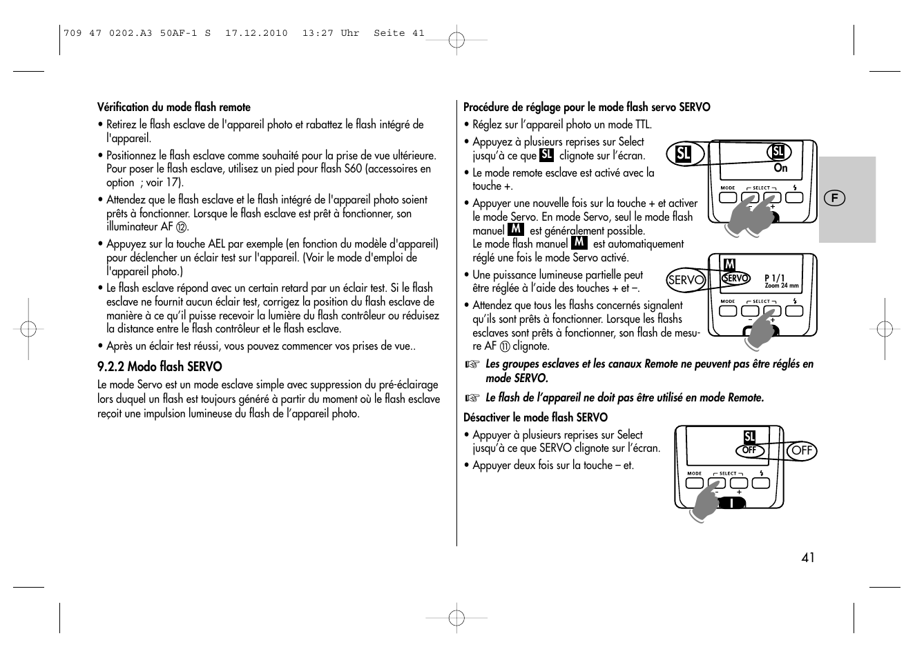 Metz MECABLITZ 50 AF-1 digital Sony User Manual | Page 41 / 158