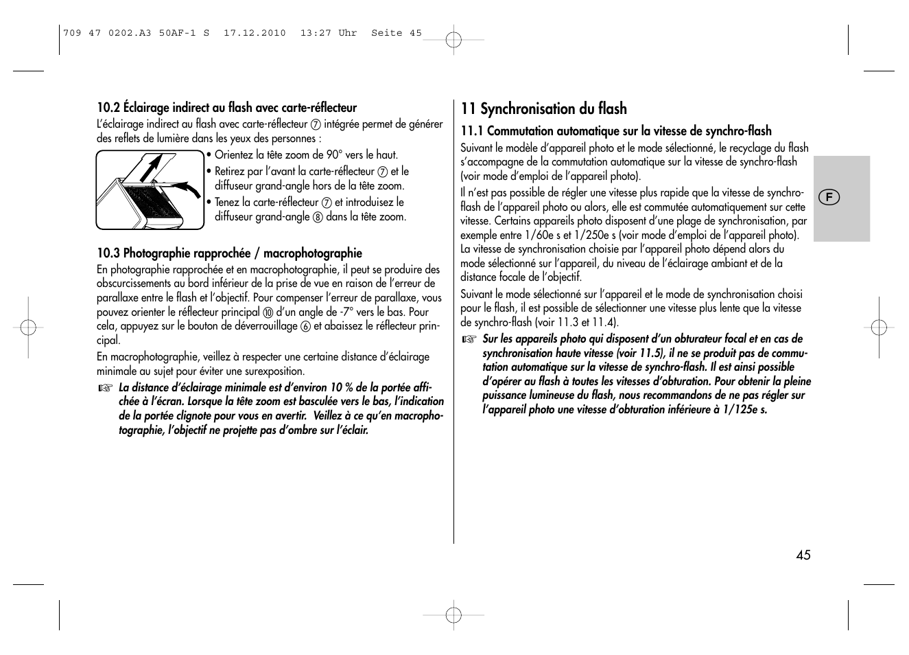 Metz MECABLITZ 50 AF-1 digital Sony User Manual | Page 45 / 158