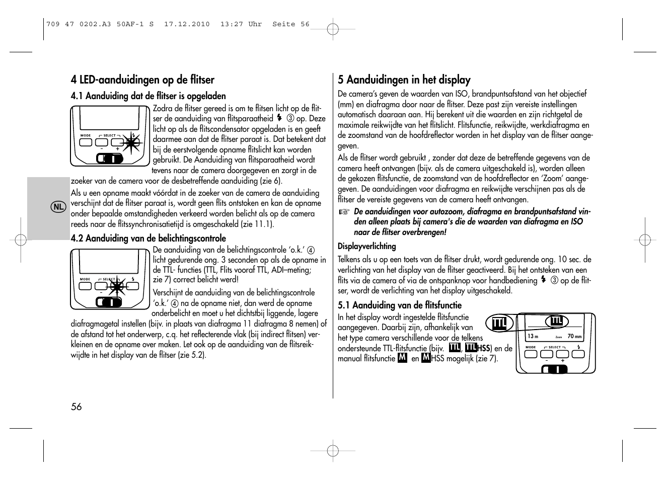 Metz MECABLITZ 50 AF-1 digital Sony User Manual | Page 56 / 158