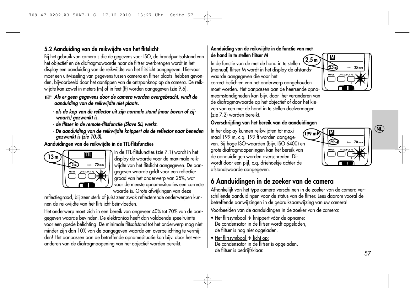 Metz MECABLITZ 50 AF-1 digital Sony User Manual | Page 57 / 158