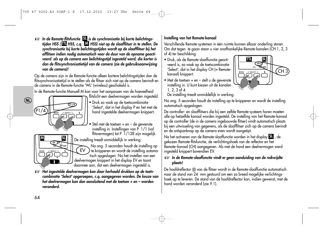 Metz MECABLITZ 50 AF-1 digital Sony User Manual | Page 64 / 158