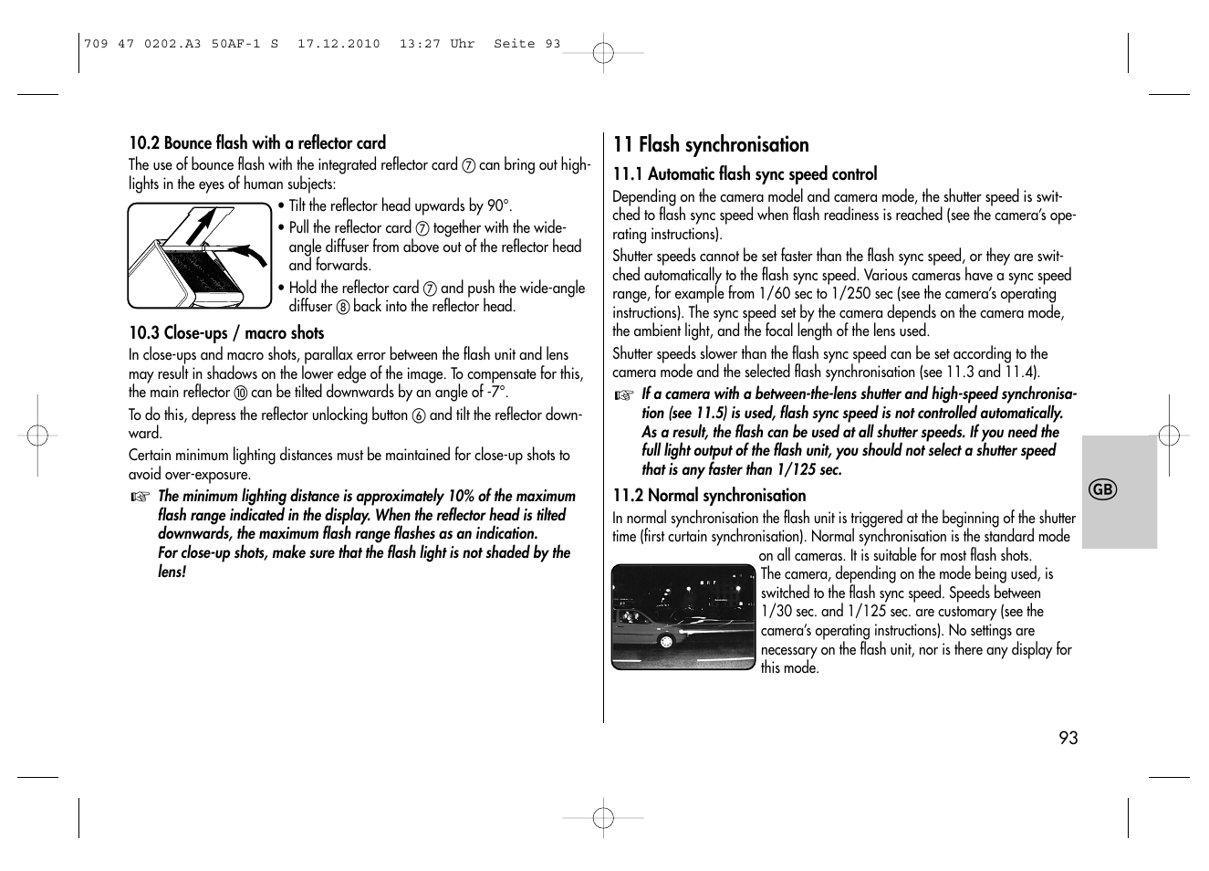 Metz MECABLITZ 50 AF-1 digital Sony User Manual | Page 93 / 158