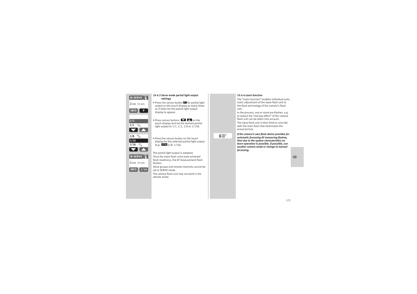 Metz MECABLITZ 52 AF-1 digital Canon User Manual | Page 171 / 294