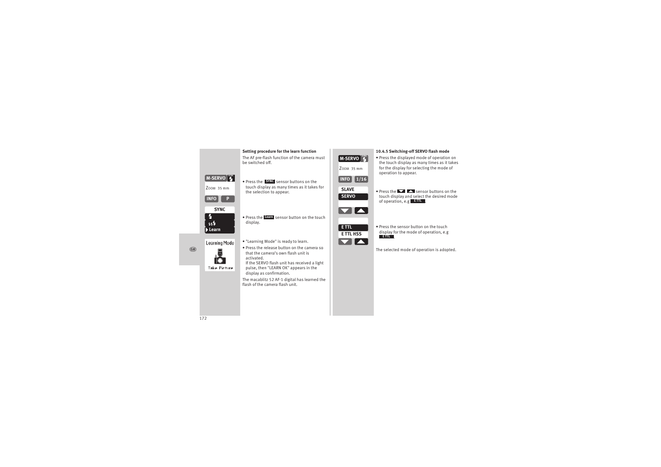 Metz MECABLITZ 52 AF-1 digital Canon User Manual | Page 172 / 294