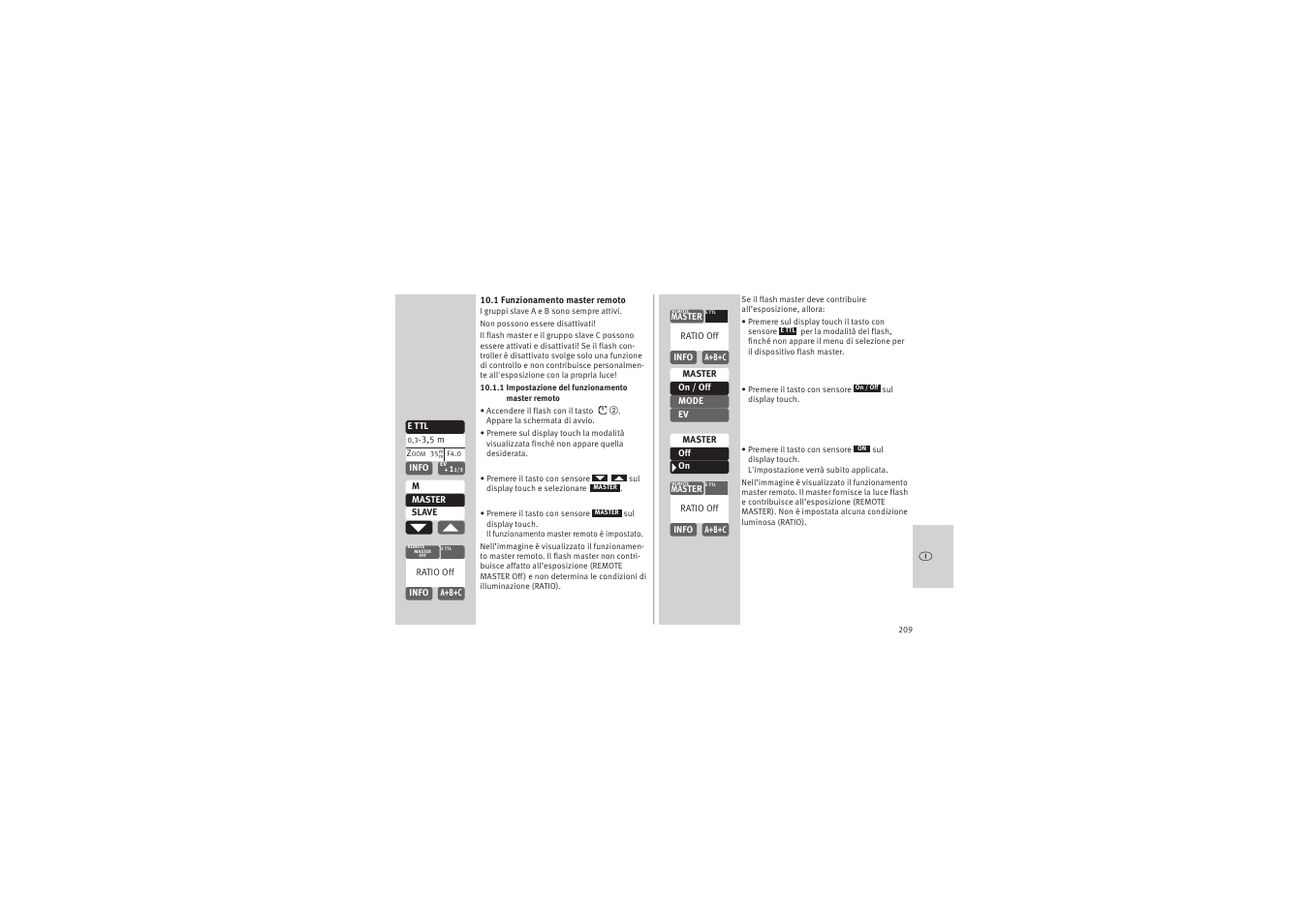 Metz MECABLITZ 52 AF-1 digital Canon User Manual | Page 209 / 294
