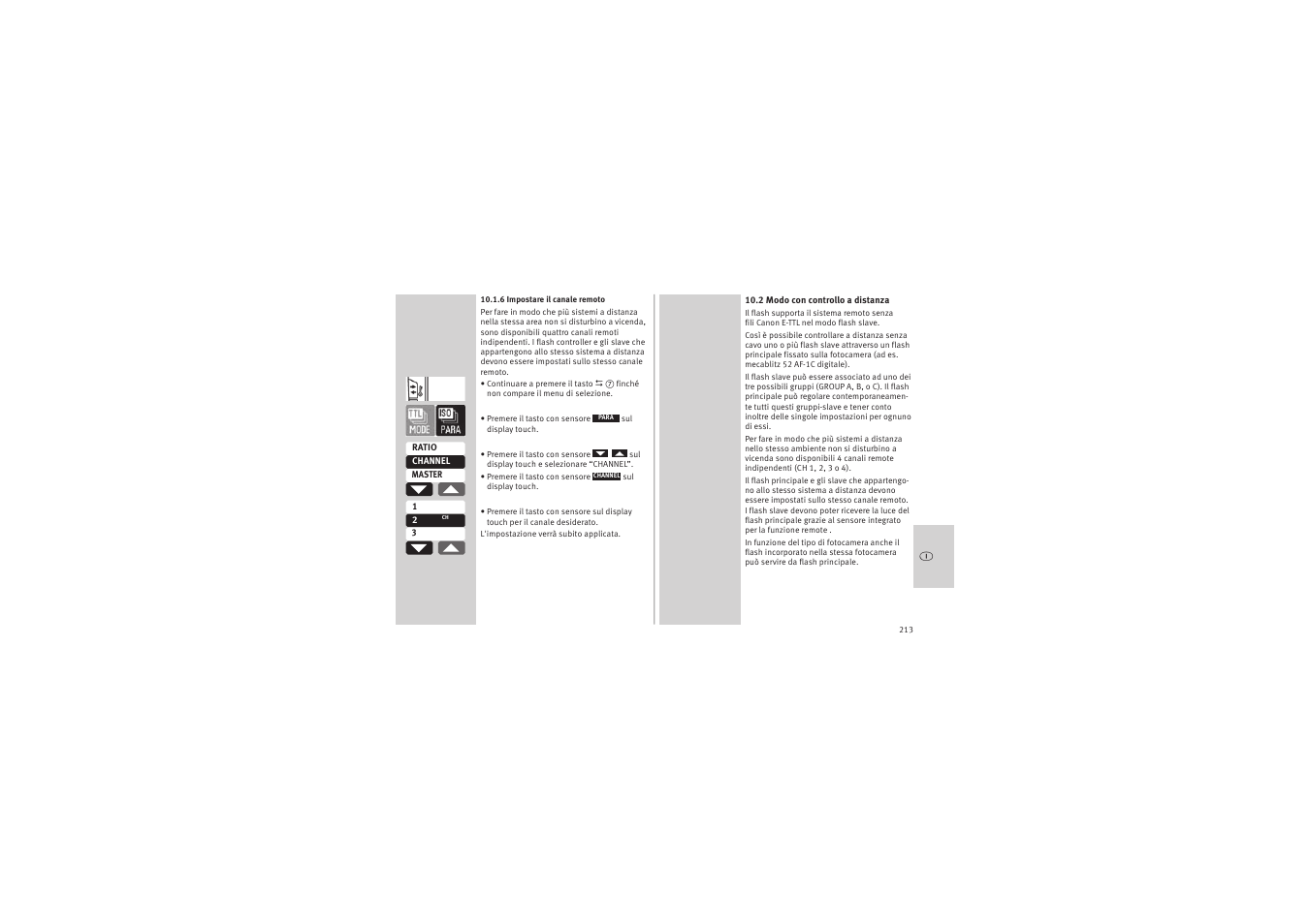 Metz MECABLITZ 52 AF-1 digital Canon User Manual | Page 213 / 294