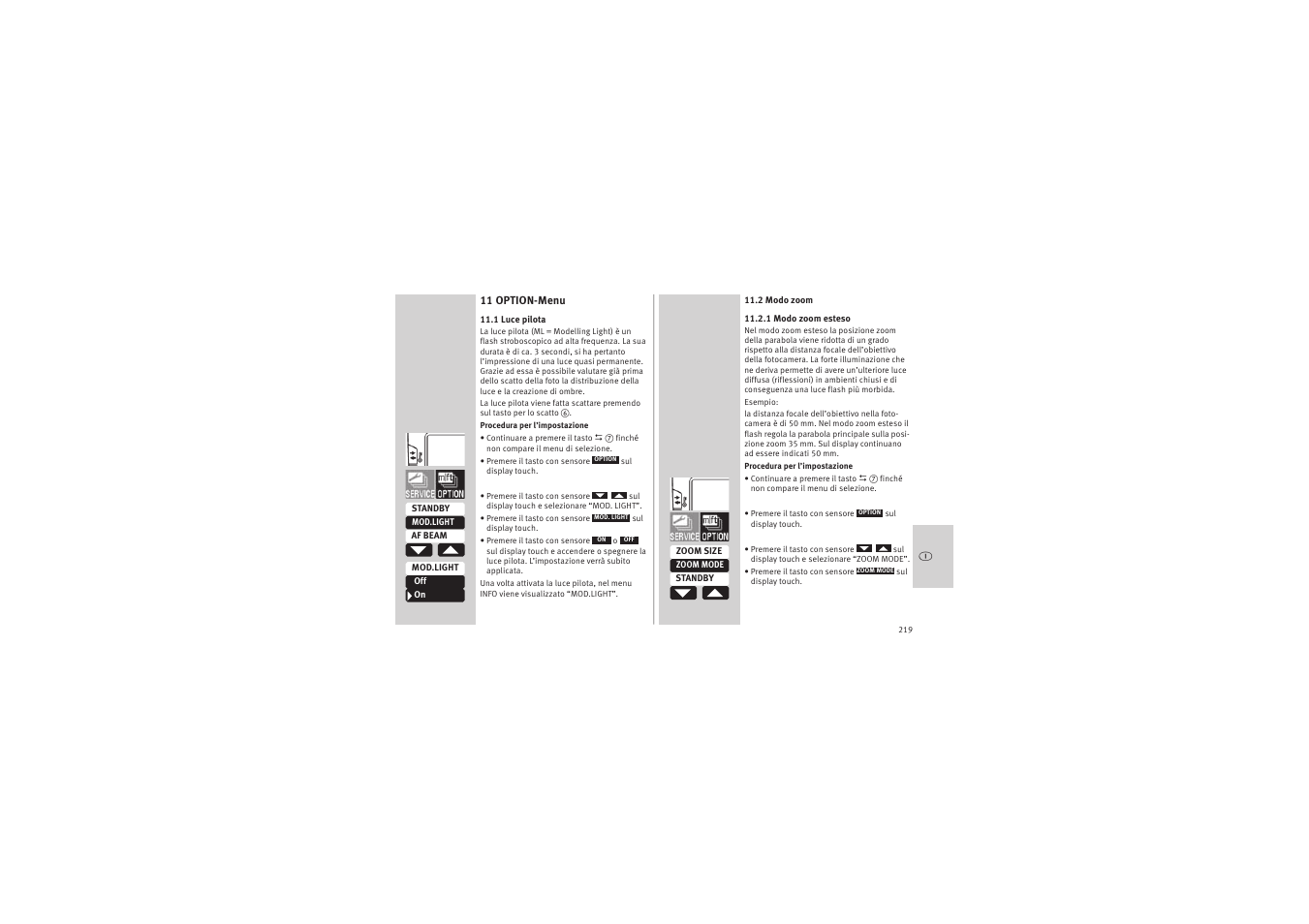 Metz MECABLITZ 52 AF-1 digital Canon User Manual | Page 219 / 294