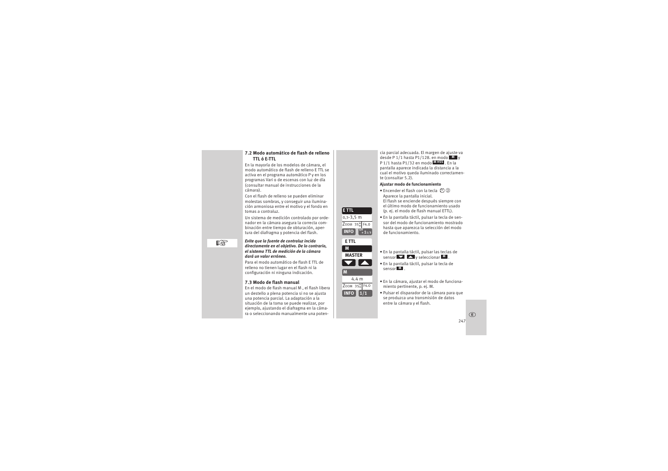 Metz MECABLITZ 52 AF-1 digital Canon User Manual | Page 247 / 294