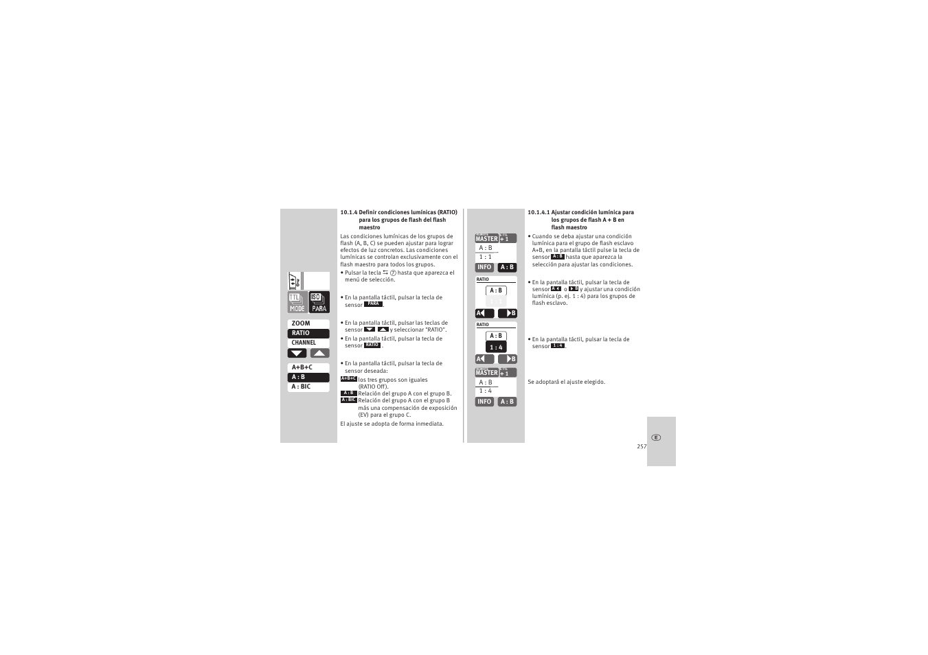 Metz MECABLITZ 52 AF-1 digital Canon User Manual | Page 257 / 294