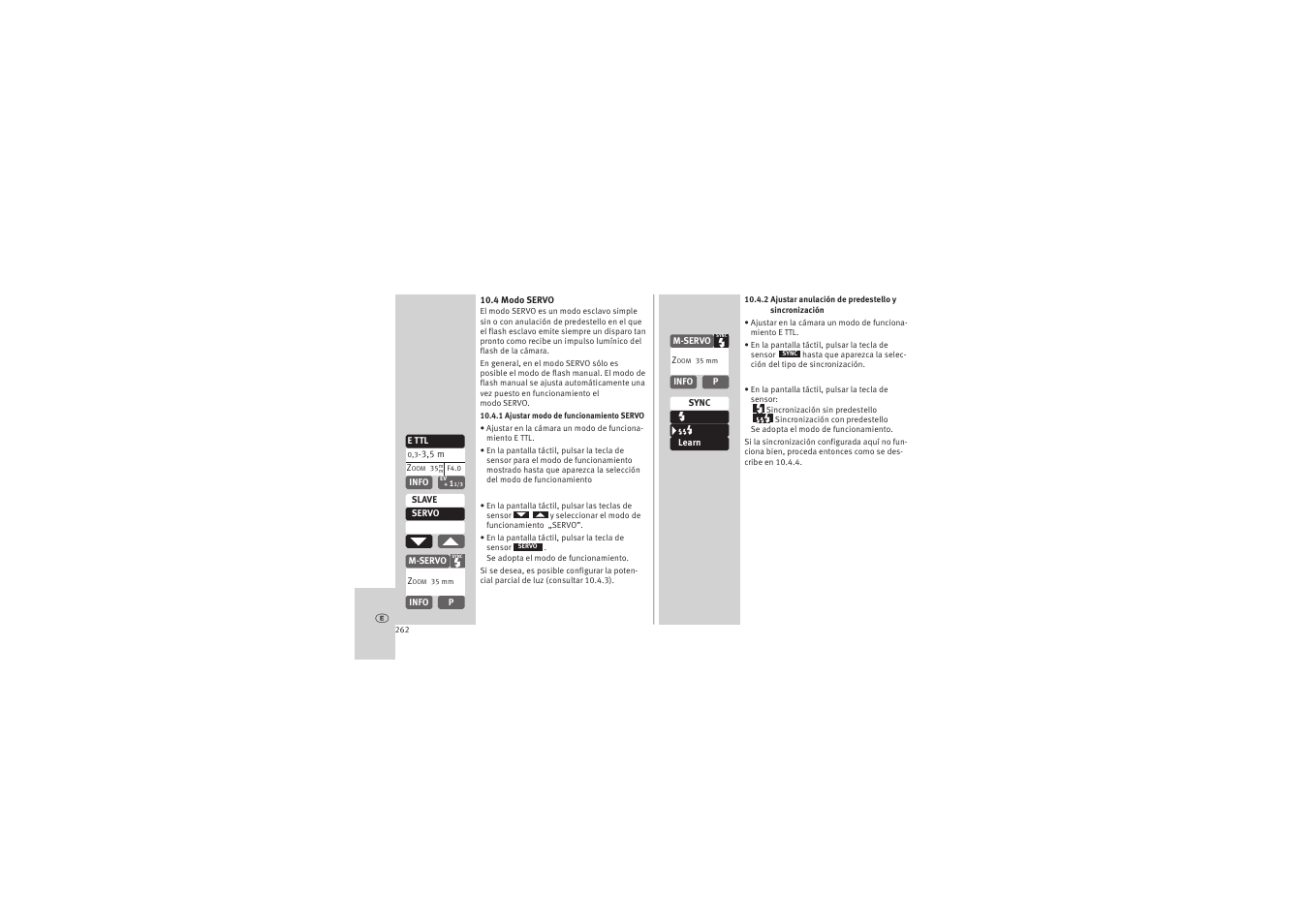 Metz MECABLITZ 52 AF-1 digital Canon User Manual | Page 262 / 294