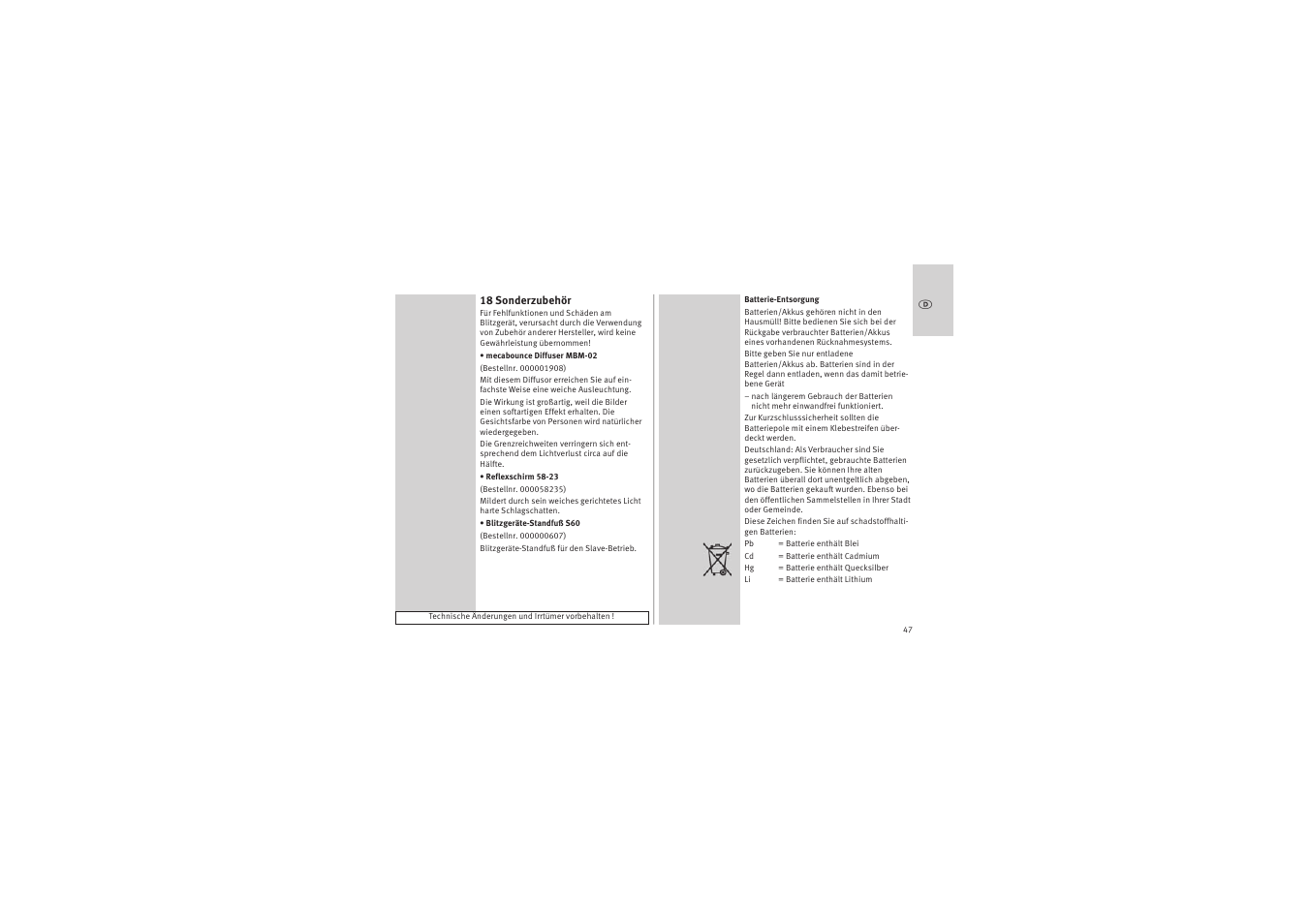 Metz MECABLITZ 52 AF-1 digital Canon User Manual | Page 47 / 294