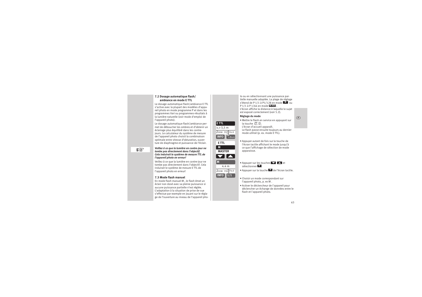 Metz MECABLITZ 52 AF-1 digital Canon User Manual | Page 63 / 294