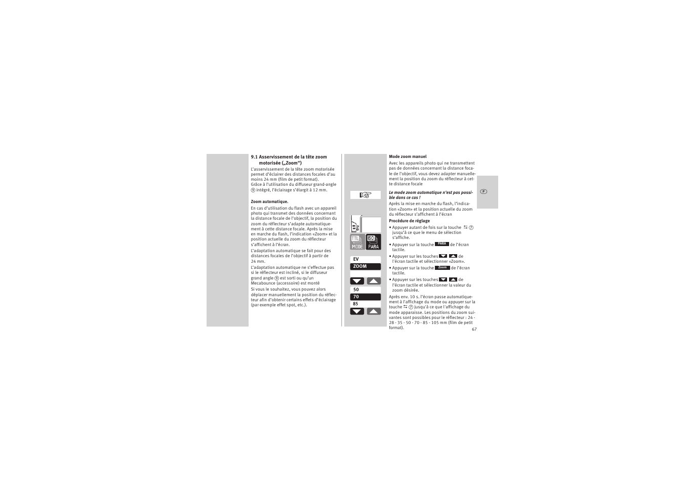 Metz MECABLITZ 52 AF-1 digital Canon User Manual | Page 67 / 294