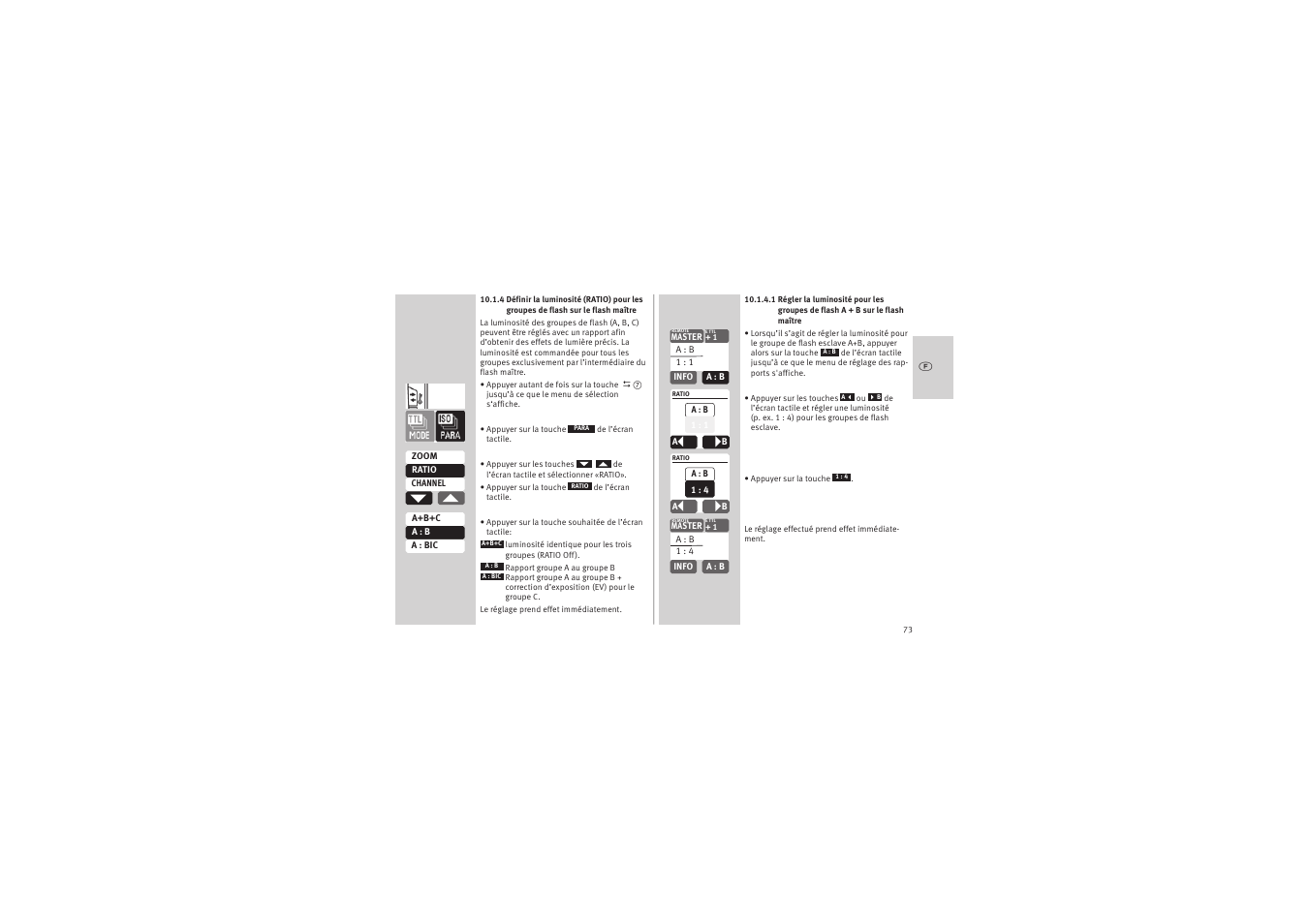 Metz MECABLITZ 52 AF-1 digital Canon User Manual | Page 73 / 294