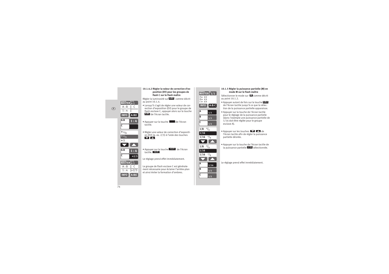 Metz MECABLITZ 52 AF-1 digital Canon User Manual | Page 74 / 294