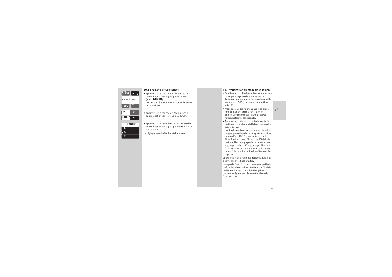 Metz MECABLITZ 52 AF-1 digital Canon User Manual | Page 77 / 294