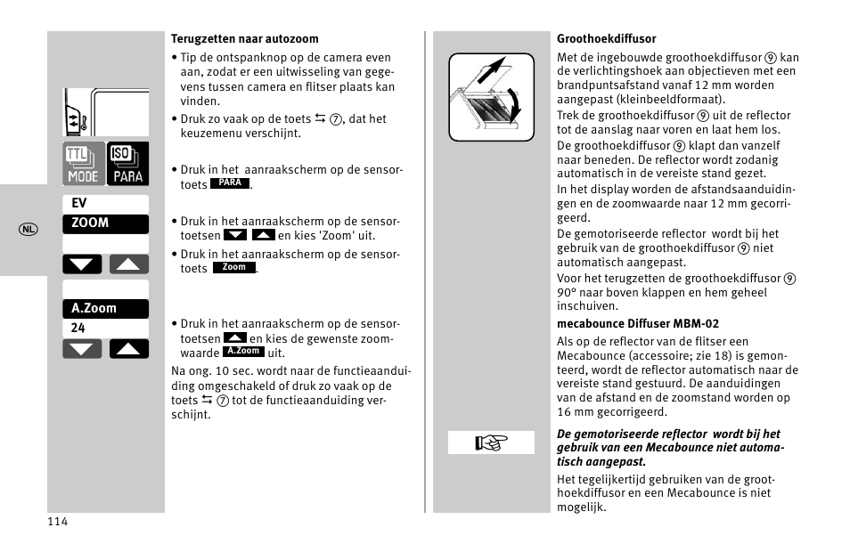 Metz MECABLITZ 52 AF-1 digital Nikon User Manual | Page 114 / 286