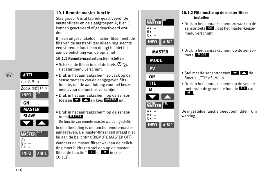 Metz MECABLITZ 52 AF-1 digital Nikon User Manual | Page 116 / 286