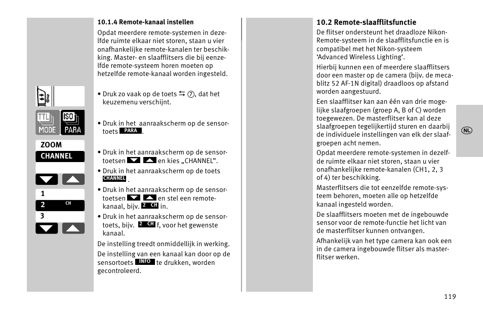 Metz MECABLITZ 52 AF-1 digital Nikon User Manual | Page 119 / 286