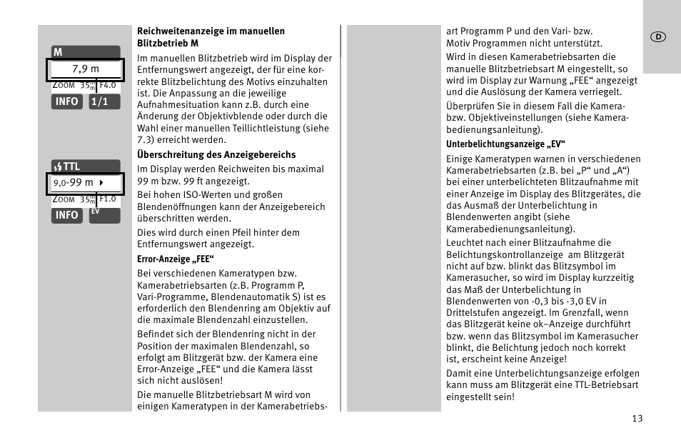 Metz MECABLITZ 52 AF-1 digital Nikon User Manual | Page 13 / 286