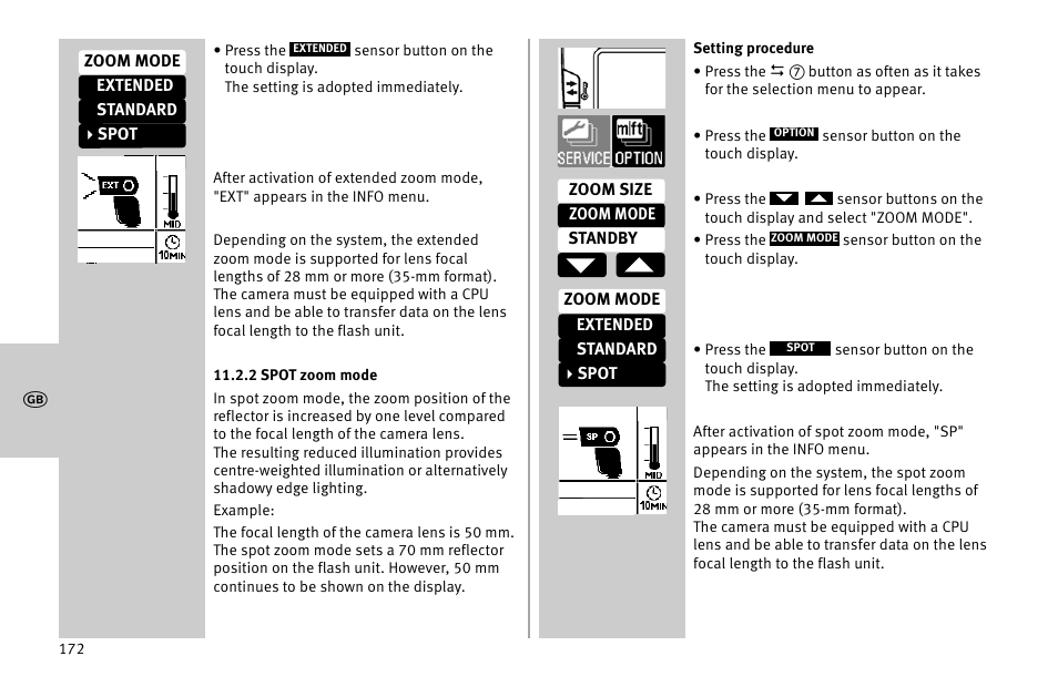 Metz MECABLITZ 52 AF-1 digital Nikon User Manual | Page 172 / 286