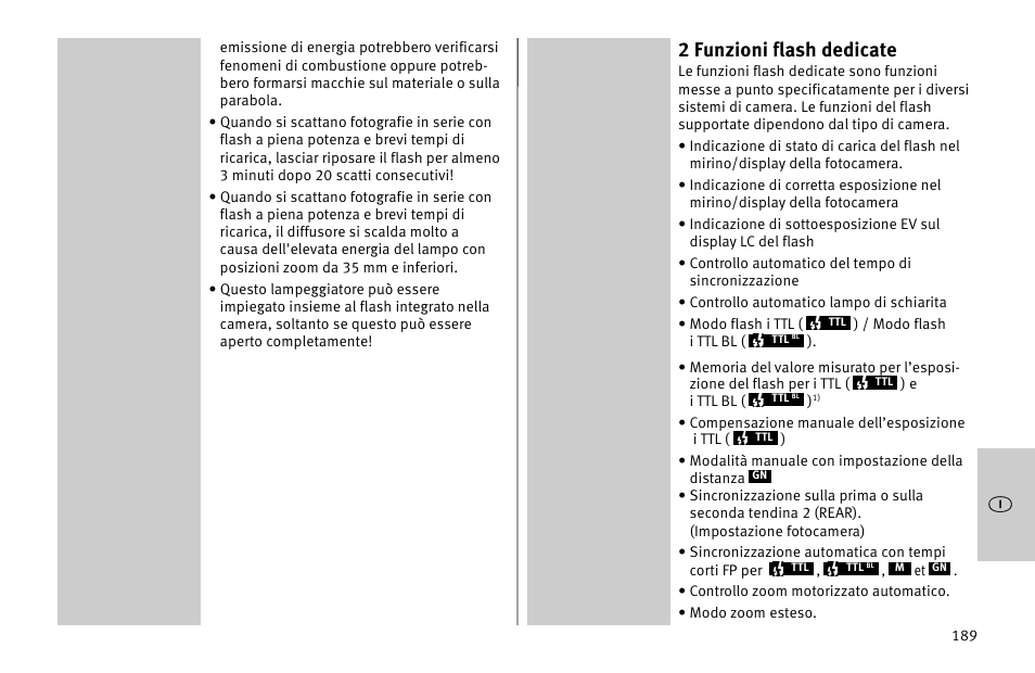 2 funzioni flash dedicate | Metz MECABLITZ 52 AF-1 digital Nikon User Manual | Page 189 / 286