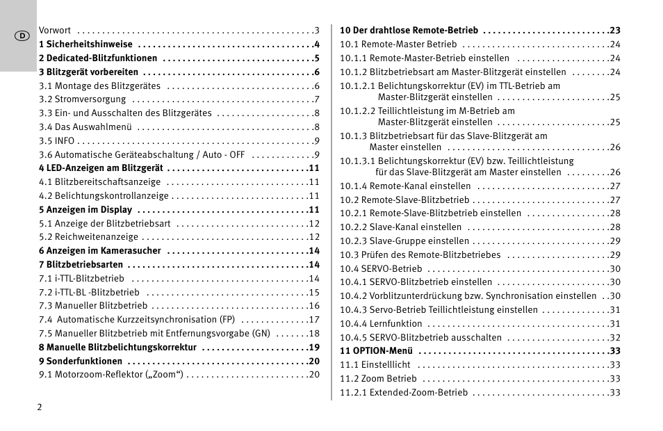 Metz MECABLITZ 52 AF-1 digital Nikon User Manual | Page 2 / 286