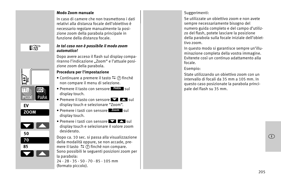 Metz MECABLITZ 52 AF-1 digital Nikon User Manual | Page 205 / 286