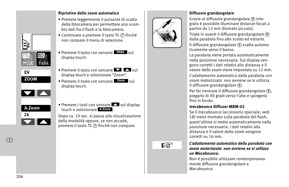 Metz MECABLITZ 52 AF-1 digital Nikon User Manual | Page 206 / 286