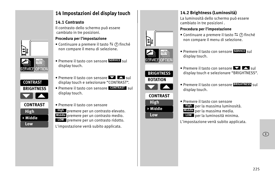 14 impostazioni del display touch | Metz MECABLITZ 52 AF-1 digital Nikon User Manual | Page 225 / 286