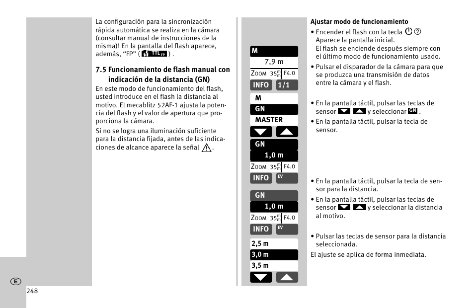 Metz MECABLITZ 52 AF-1 digital Nikon User Manual | Page 248 / 286