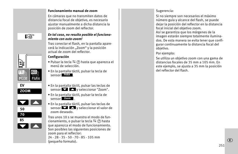 Metz MECABLITZ 52 AF-1 digital Nikon User Manual | Page 251 / 286