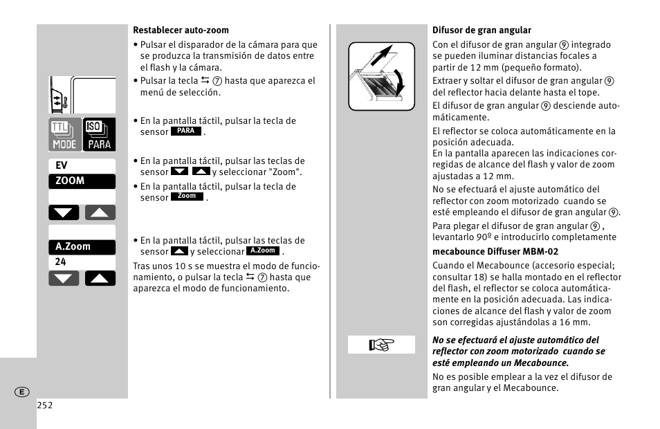 Metz MECABLITZ 52 AF-1 digital Nikon User Manual | Page 252 / 286