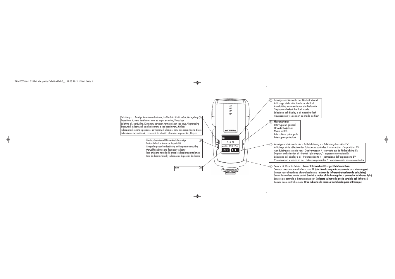 Metz MECABLITZ 52 AF-1 digital Nikon User Manual | Page 284 / 286