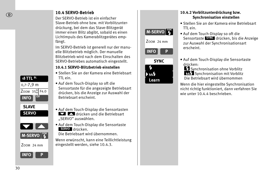 Metz MECABLITZ 52 AF-1 digital Nikon User Manual | Page 30 / 286