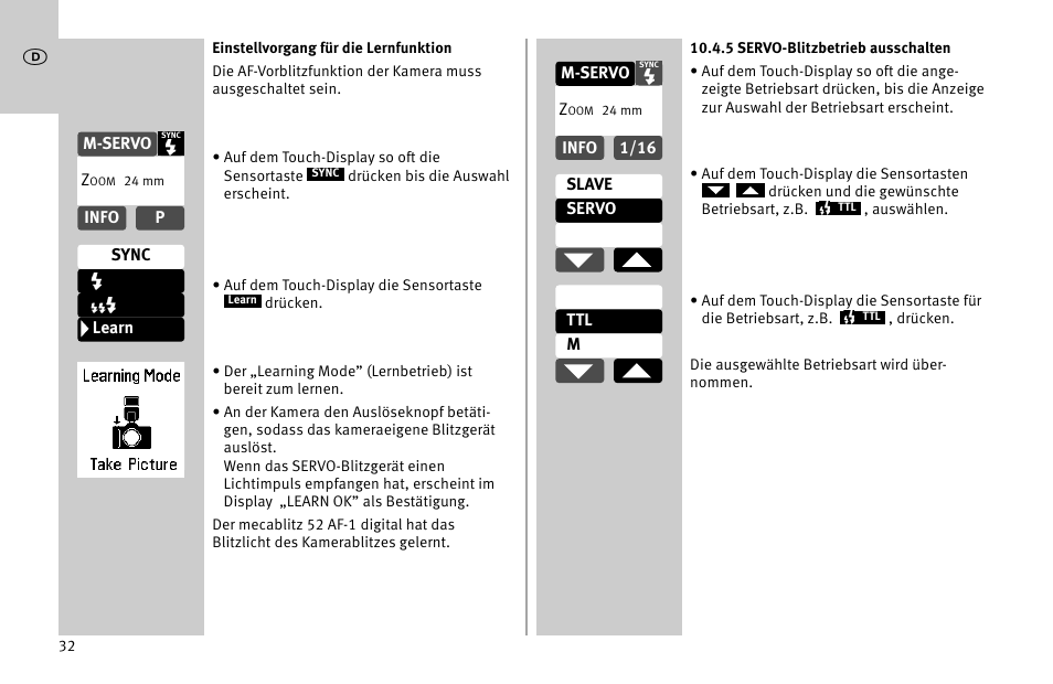 Metz MECABLITZ 52 AF-1 digital Nikon User Manual | Page 32 / 286