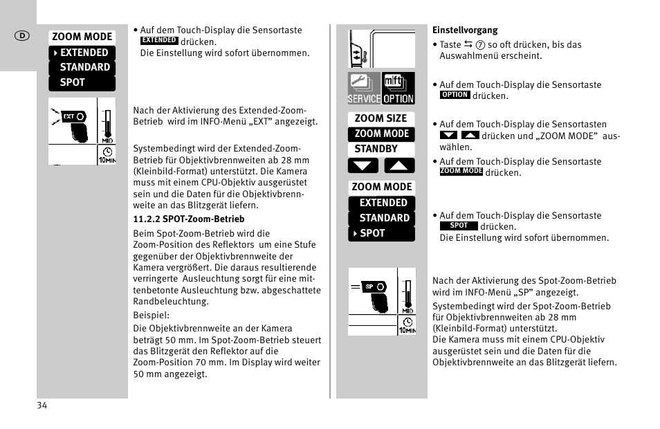 Metz MECABLITZ 52 AF-1 digital Nikon User Manual | Page 34 / 286