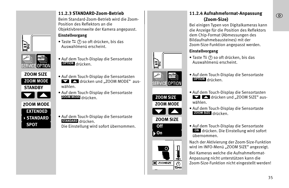 Metz MECABLITZ 52 AF-1 digital Nikon User Manual | Page 35 / 286