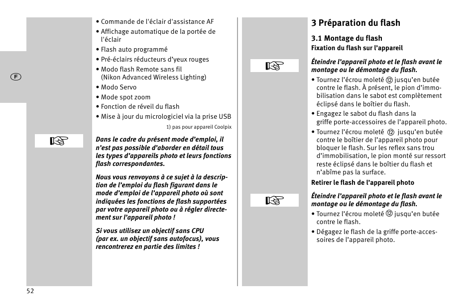 Metz MECABLITZ 52 AF-1 digital Nikon User Manual | Page 52 / 286