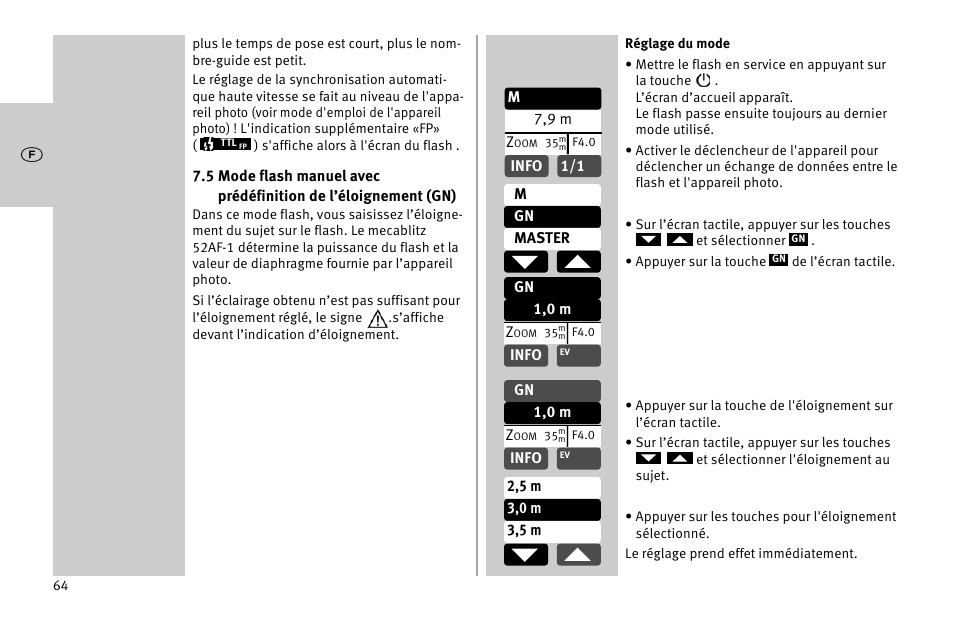 Metz MECABLITZ 52 AF-1 digital Nikon User Manual | Page 64 / 286
